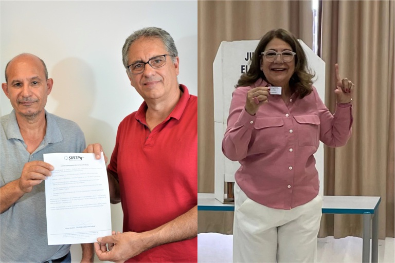 Duas candidaturas que assinaram carta compromisso do SINTPq so eleitas